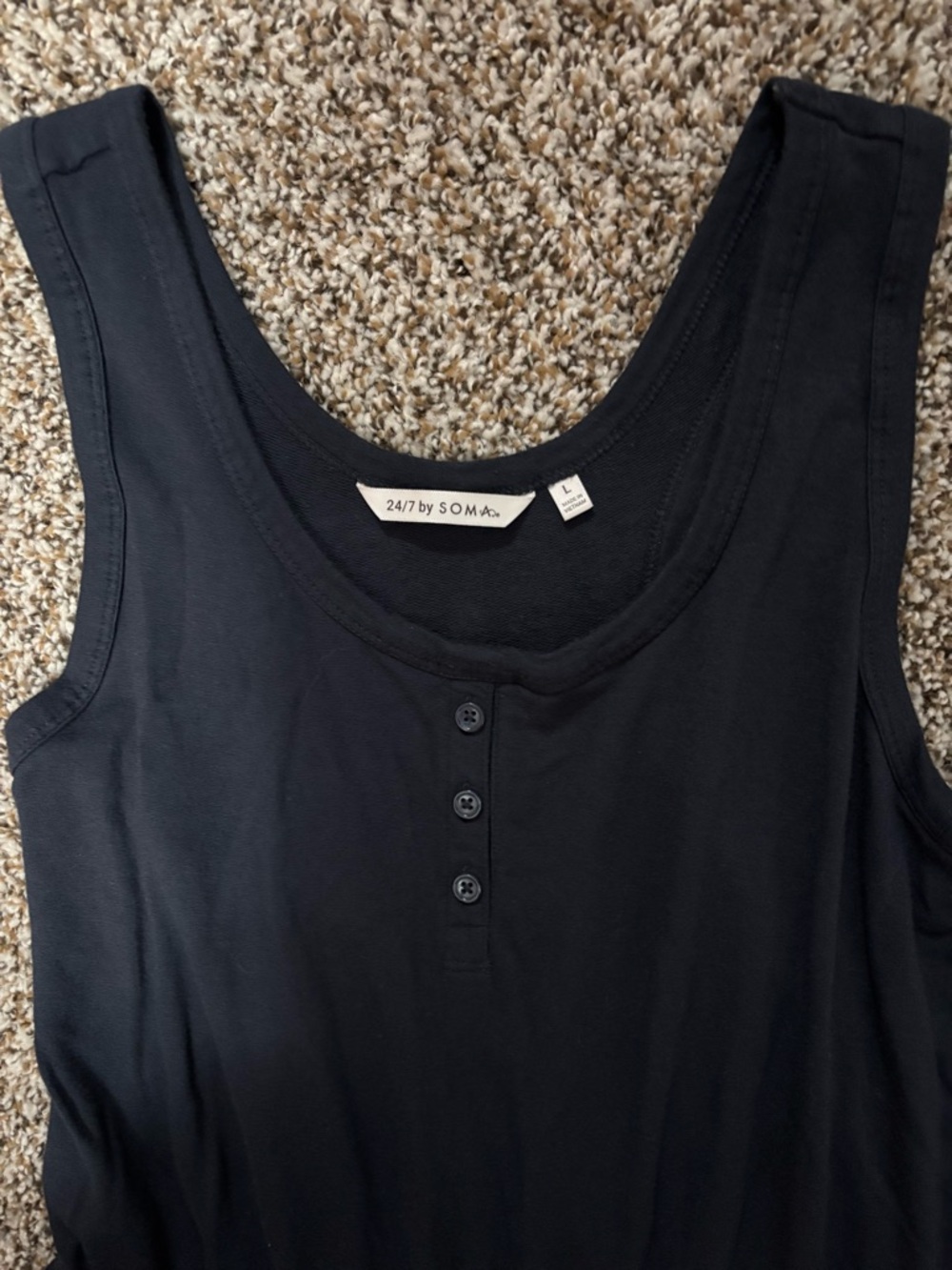 Soma Navy Sleeveless Jumpsuit with Front Pockets - Picture 4 of 4
